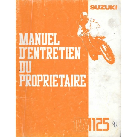 Manuel atelier SUZUKI RM 125 1991