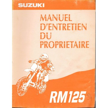 Manuel atelier SUZUKI RM 125 1994