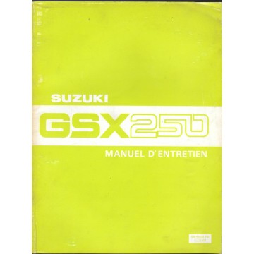 Manuel atelier SUZUKI GSX 250 X (08/1981) 