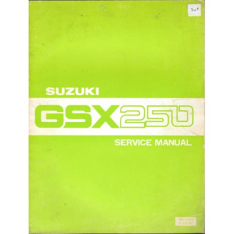 Manuel atelier SUZUKI GSX 250 X (071980) anglais