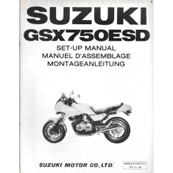 SUZUKI GSX 750 ESD de 1983  (manuel assemblage 06 / 1983)