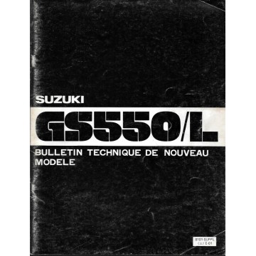 Manuel atelier  SUZUKI GSX 550 T et LT modèle 1980 