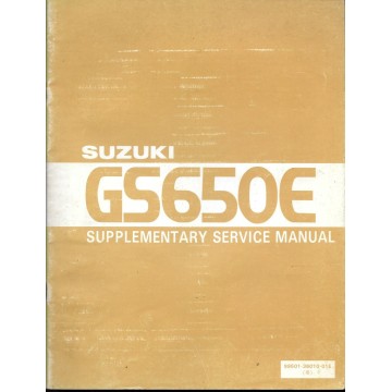 Manuel atelier additif SUZUKI  GS 650 E de 1982