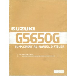 Manuel atelier additif SUZUKI  GS 650 GZ  de 1982