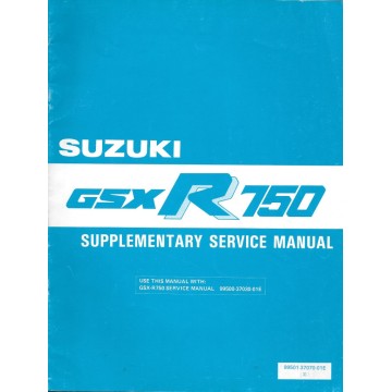 Manuel atelier SUZUKI GSX-R 750 G modèle 1986 en anglais