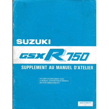 Manuel atelier SUZUKI GSX-R 750 G modèle 1986 