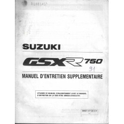 Manuel atelier additif  SUZUKI GSX-R 750 M  (02 / 91) 