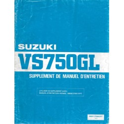 Manuel atelier additif  SUZUKI VS 750 GLH modèle 1987