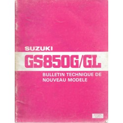 Manuel atelier SUZUKI GS  850 G / GL de 1980