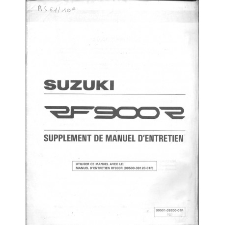 Manuel atelier SUZUKI RF 900 RS de 1995