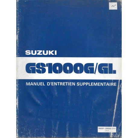Manuel atelier SUZUKI GS 1000 GT et GLT de 1980