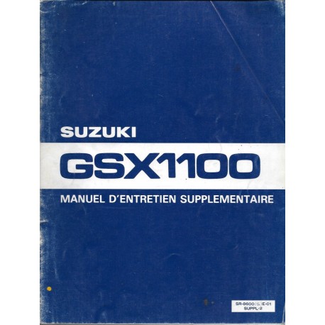 Manuel atelier SUZUKI GSX 1100 X de 1981