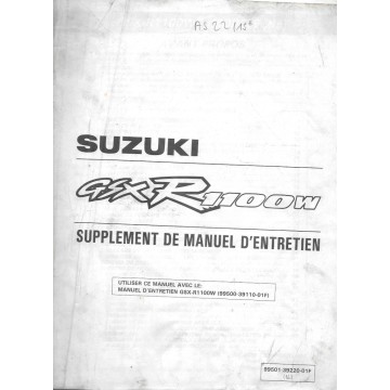 Manuel atelier additif SUZUKI GSX-R  1100 WS de 1995