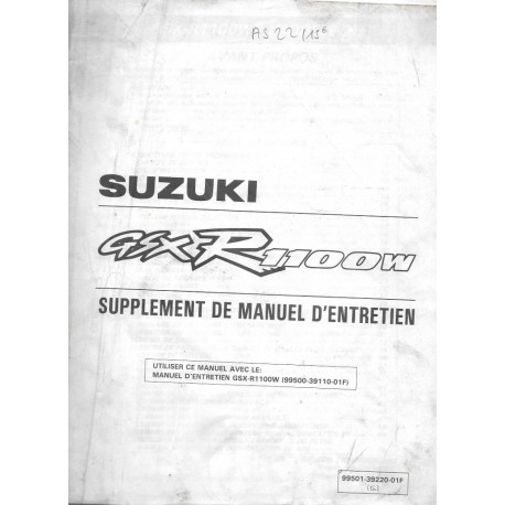 Manuel atelier additif SUZUKI GSX-R  1100 WS de 1995