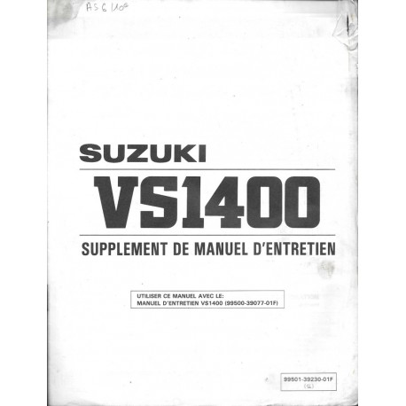 Manuel atelier  SUZUKI VS 1400 de 1996