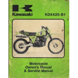 Manuel atelier  KAWASAKI  KDX 420 B-1 de 1981