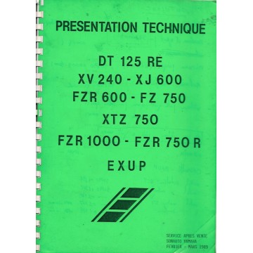 Bulletin technique YAMAHA gamme 1988 / 1989
