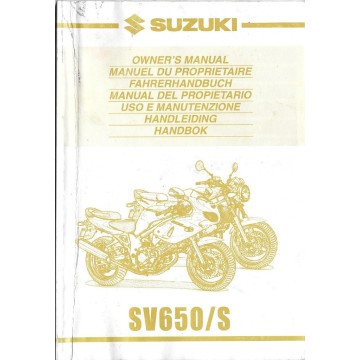 SUZUKI SV 650 / S modèles X et Y de 1999