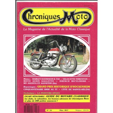 CHRONIQUES MOTO n° 16 JANVIER / FEVRIER 1990