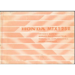 HONDA MTX 125 R de 1985 (manuel utilisateur 04 / 1985) 