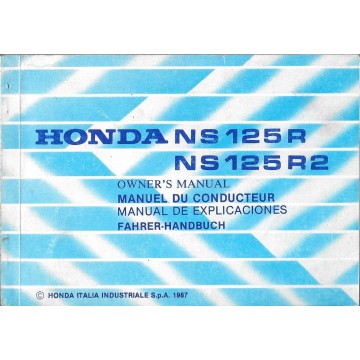 HONDA NS 125 R / R2  de 1987 (manuel utilisateur 02 / 1987) 