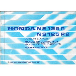 HONDA NS 125 R / R2  de 1987 (manuel utilisateur 02 / 1987) 