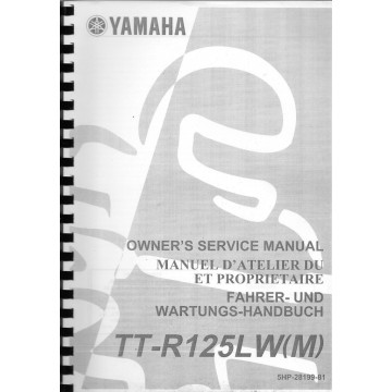 YAMAHA TT-R 125 LW (M) type 5HP modèle 2000