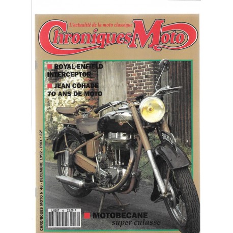 CHRONIQUES MOTO n° 46 DECEMBRE 1992