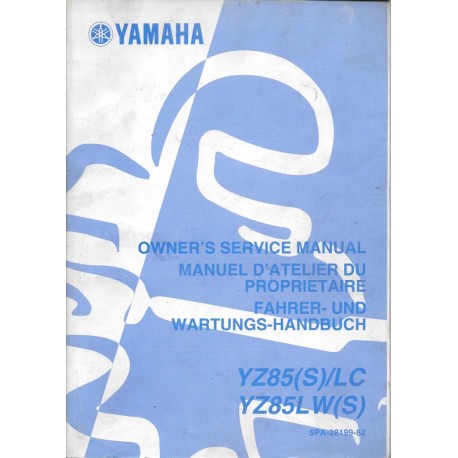 YAMAHA YZ 85 (S) / LC et YZ 85 LW (S) type 5PA  de 2004