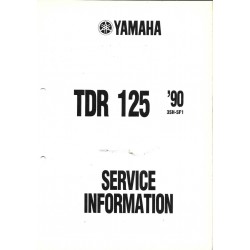 YAMAHA TDR 125 de 1990  type 3SH,  3XD, 3XE