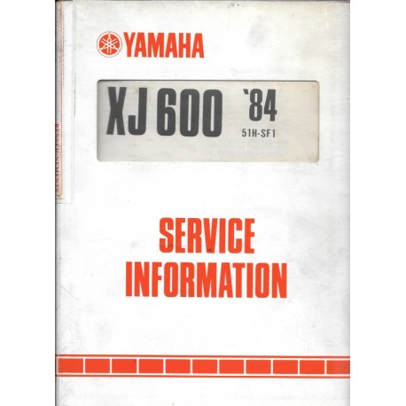 Manuel d'atelier Yamaha xj  600 1984-1989