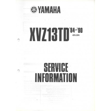 YAMAHA XVZ13TD de 1984 à 1991