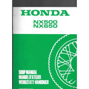 HONDA NX 500 / 650 Additif décembre 1991