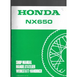 HONDA NX 650 Additif juillet 1990