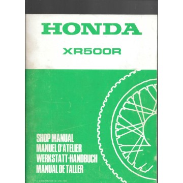 HONDA XR 500 R (manuel de base) mai 1985