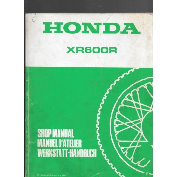 HONDA XR 600 R (Manuel de base) octobre 1987. Type MK2