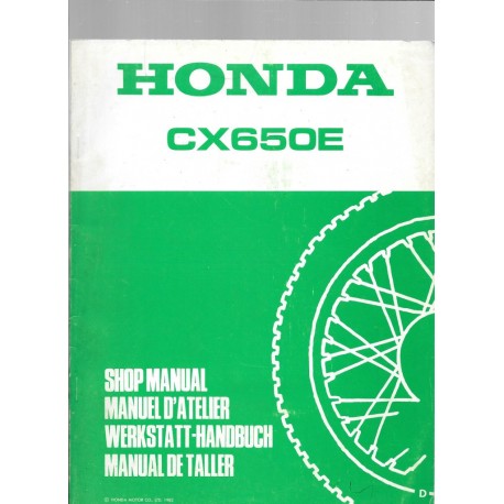 HONDA CX 650 E (Gros additif)  décembre 1982