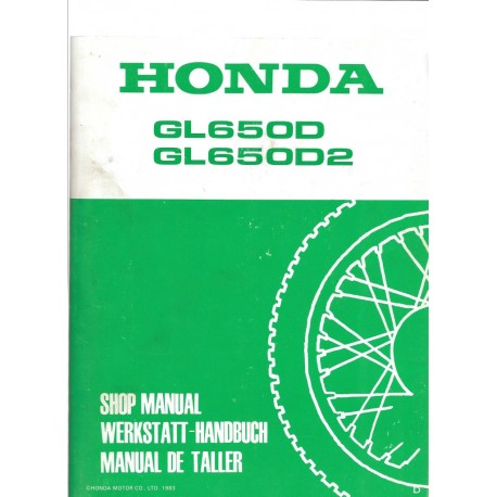 HONDA GL 650 D et D2 (Manuel de base février 1983)