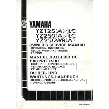 YAMAHA YZ 125 / 250 (A) / LC er YZ 250 WR (A) de 1990