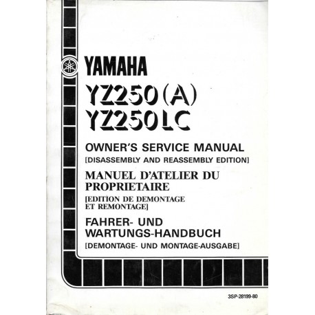 Manuel atelier YAMAHA  YZ 250 (A) / LC 1990