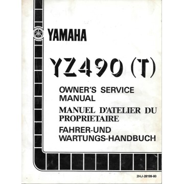 Manuel atelier YAMAHA  YZ 250 (T) 1987