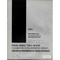 Catalogue outillage motos SUZUKI 1981
