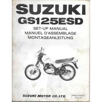 SUZUKI  GS 125 ESD  (manuel assemblage 12 / 1982)