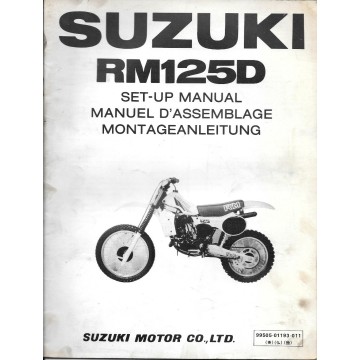 SUZUKI  RM 125 D 1983  (manuel assemblage 11 / 1982)