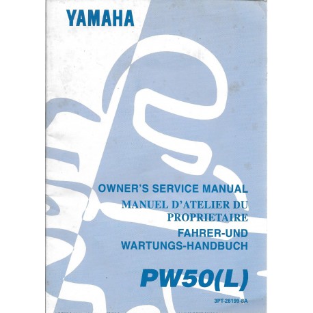 Manuel atelier YAMAHA PW 50 (L) 1999 Type 3 PT