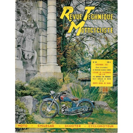 Revue Technique Motocycliste n° 44 de novembre 1951