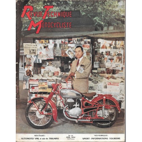 Revue Technique Motocycliste n° 81 de juin 1954