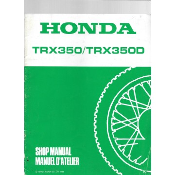 HONDA TRX 350 - TRX 350 D (Additif  septembre 1988)