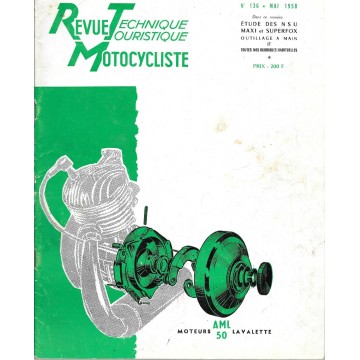 Revue Technique Motocycliste n° 136 de mai 1958