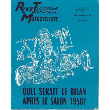 Revue Technique Motocycliste n° 140 de novembre-décembre 1958